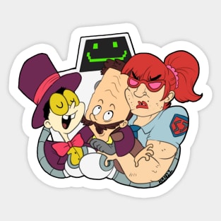 Jailbots Family Sticker